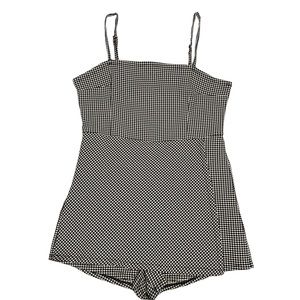 (L) Forever 21 ROMPER Stretch - trendy women’s checkered romper